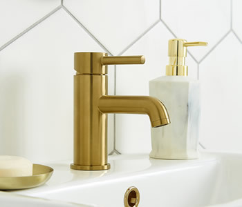 Kartell Ottone Brushed Brass Tap Collection
