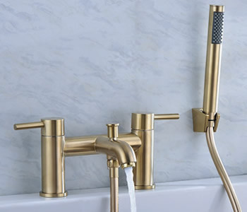 Tailored Chepstow Brushed Brass Bathroom Taps