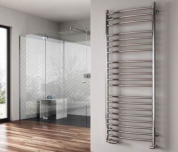 Reina Eos Curved Stainless Steel Towel Rails