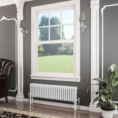 White Horizontal Column Radiators