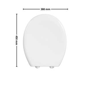 Base Comite Soft Close T-Seat with Quick-Release - White