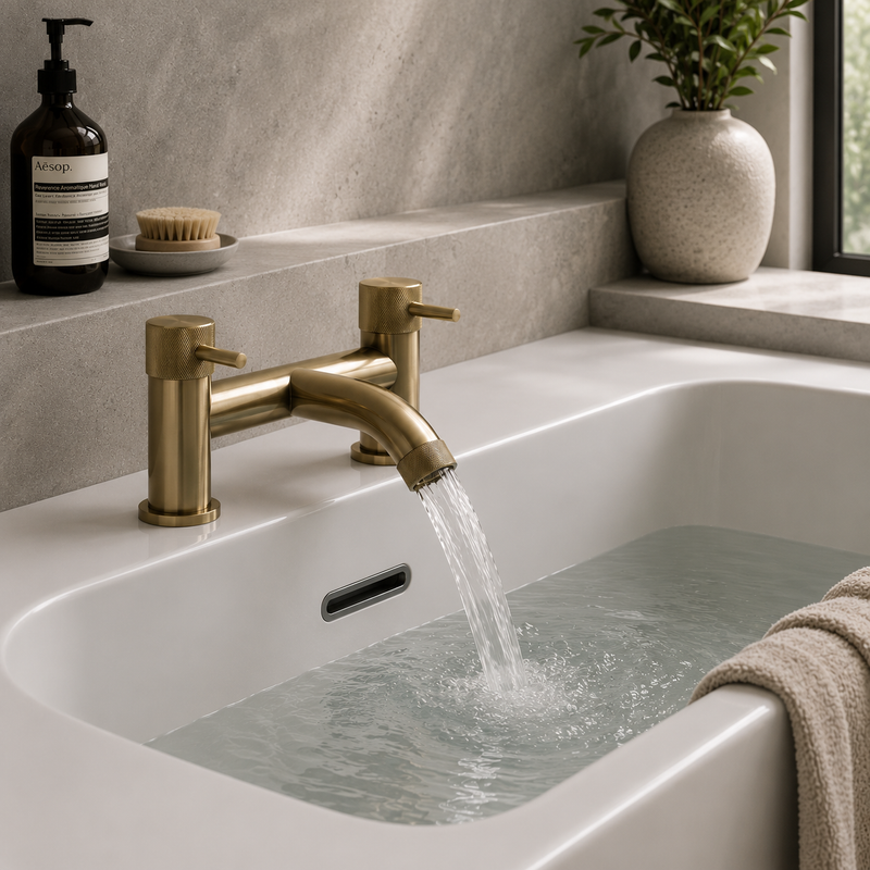 Trisen Verdura Brushed Brass Bath Filler
