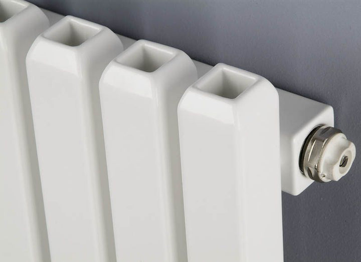 Eucotherm Supra Square White Tube Single Panel Vertical Designer Radiator