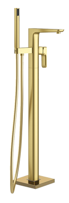Tailored Bathrooms Swansea Brushed Brass Floor Standing Bath Filler