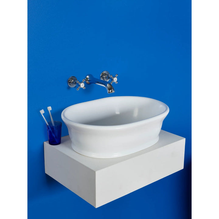 BC Designs Aurelius/Bampton Cian Solid Surface Countertop Basin 535mm W x 390mm D