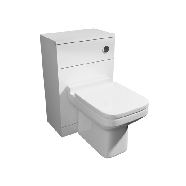Kartell TRIM Floor Mounted 500mm WC Unit Set Includes Pan Seat & Cistern White