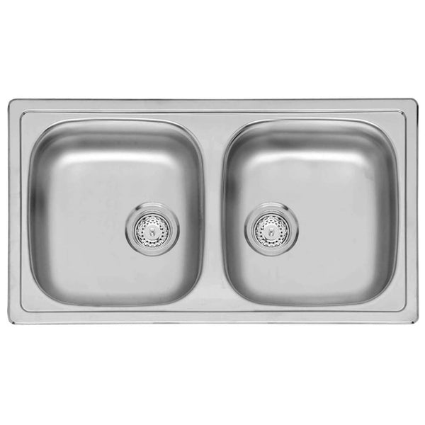 Reginox Beta 20 Stainless Steel Double Bowl Reversible Drainer Sink