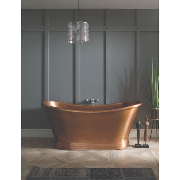 BC Designs Freestanding Traditional Boat Bath Outer/Inner 1700mm Antique Copper
