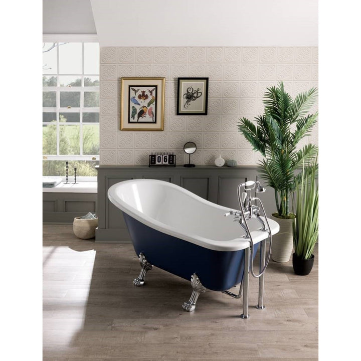BC Designs Fordham Freestanding Bath with Feet Set 1 and Overflow - 1700mm L x 730mm W White