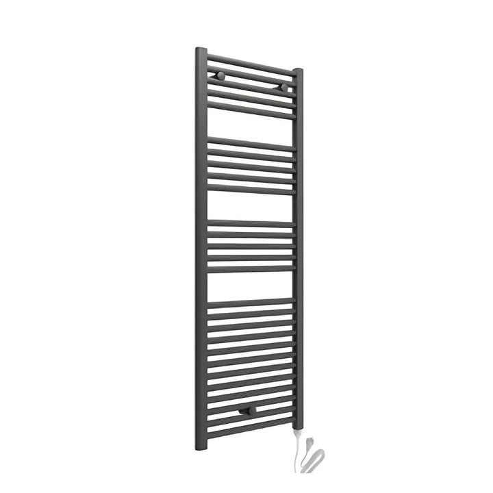 Lazzarini Cortina Black Electric Contract Carbon Steel Designer Heated Towel Rails