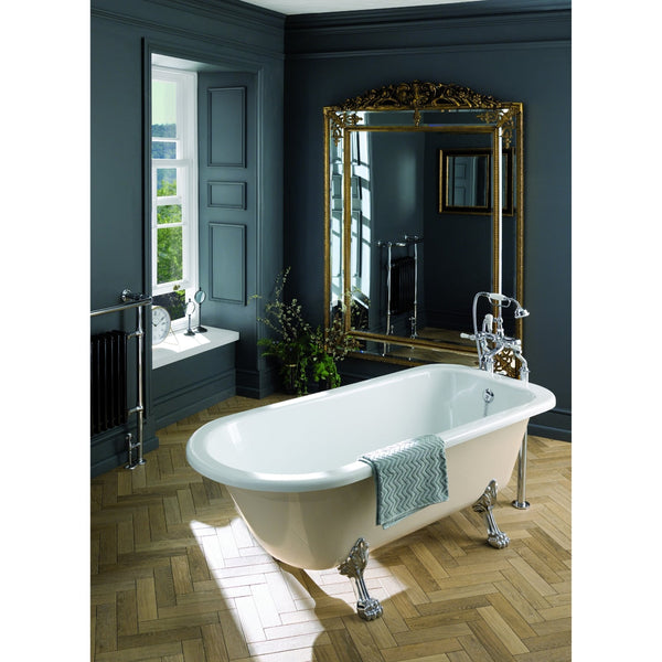 BC Designs Mistley Single Ended Bath with Feet Set 1 and Overflow - 1700mm L x 750mm W White