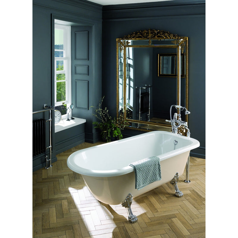 Bc Designs Mistley Single Ended Bath With Feet Set 1 And Overflow - 1700Mm L X 750Mm W White