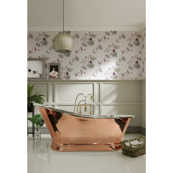BC Designs Freestanding Traditional Slipper Bath - 1700mm L x 785mm W Copper/Nickel