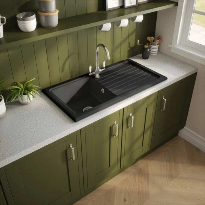 Reginox Black Ceramic Single Bowl Kitchen Sink