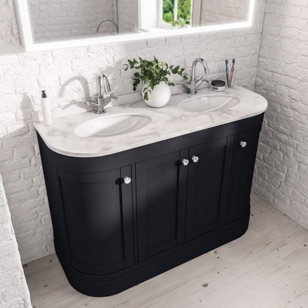 Eastbrook Hardwick Traditional Double Bowl 4 - Door Design Vanity Unit Matt Anthracite