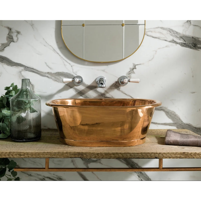 Bc Designs Freestanding Traditional Countertop Basin - 180Mm L X 530Mm W Copper