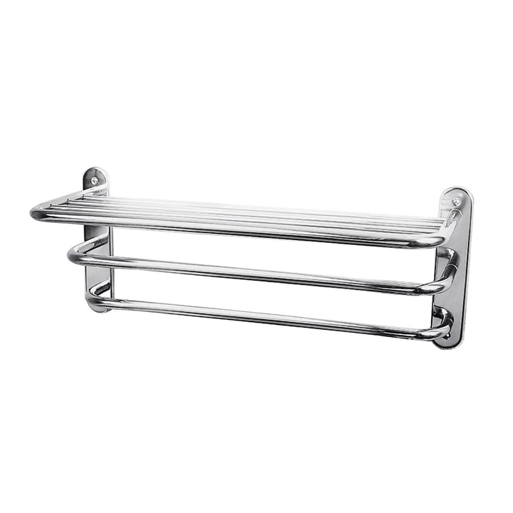 BC Designs Victrion Three Tier Brass Towel Rack Horizontal 260mm H x 612Mmm W Chrome
