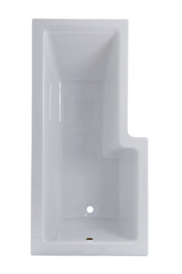 Artesan 1700mm Cube Solarna L Shaped Bath Only - Left Hand