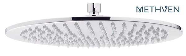 Methven Round Thin Brass Fixed Shower Head 300mm Diameter