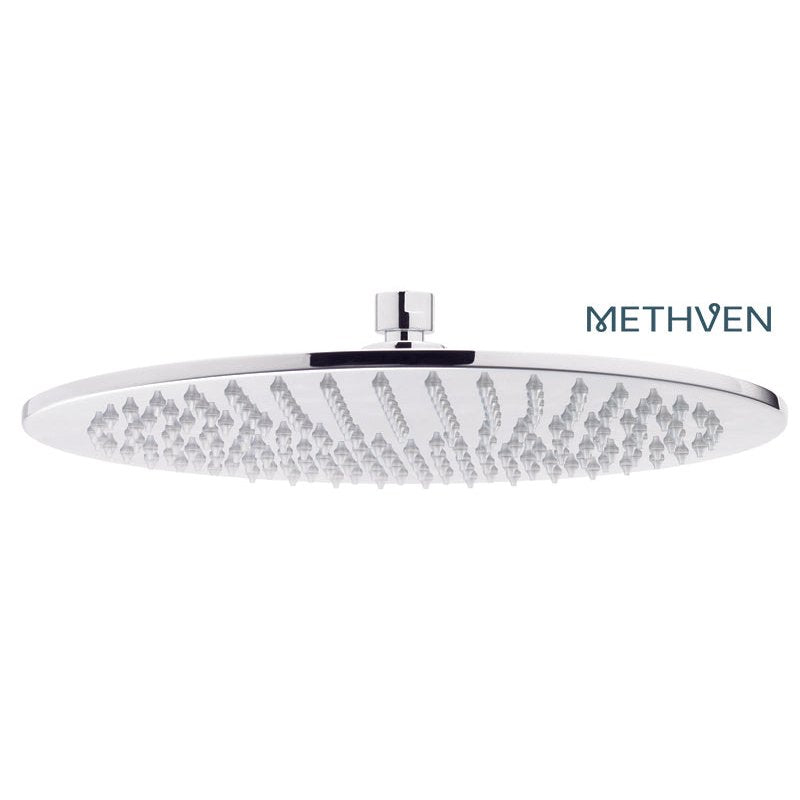 Methven Round Thin Brass Fixed Shower Head 300Mm Diameter