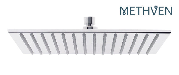 Methven Square Thin Brass Fixed Shower Head 300mm x 300mm