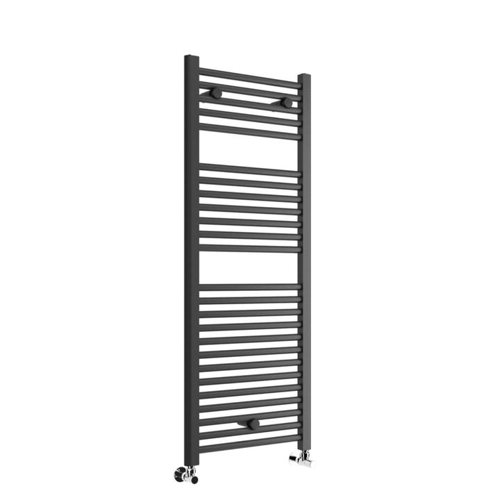 Lazzarini Roma Black Straight Carbon Steel Designer Heated Towel Rails