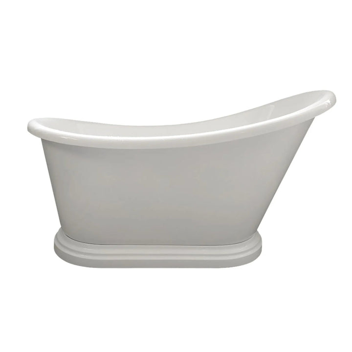BC Designs Penny Freestanding Acrylic Traditional Slipper Bath 1360mm Gloss White