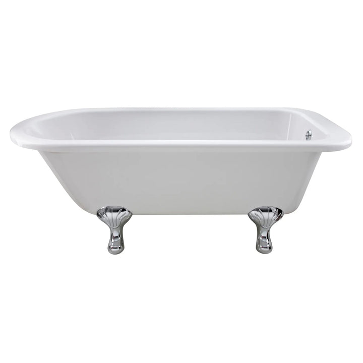 BC Designs Mistley Single Ended Bath with Feet Set 1 and Overflow - 1700mm L x 750mm W White