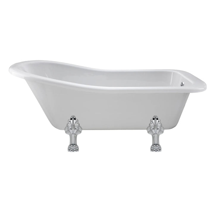 BC Designs Fordham Freestanding Bath with Feet Set 2 and Overflow - 1500mm L x 730mm W White