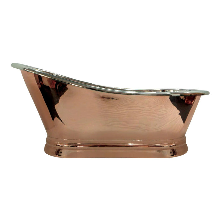 BC Designs Freestanding Traditional Slipper Bath - 1700mm L x 785mm W Copper/Nickel