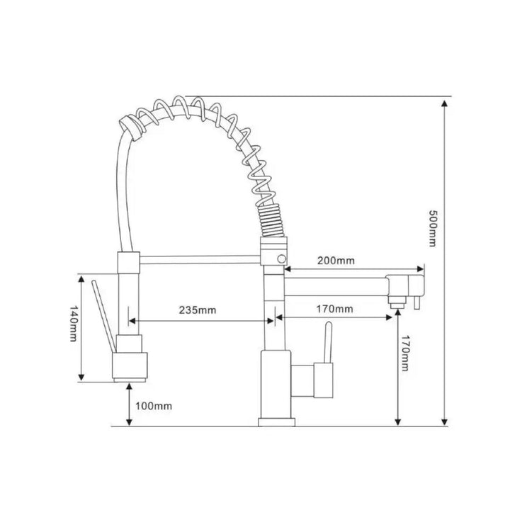 Ellsi Biella Kitchen Mixer Tap with Swivel Spout & Directional Spray