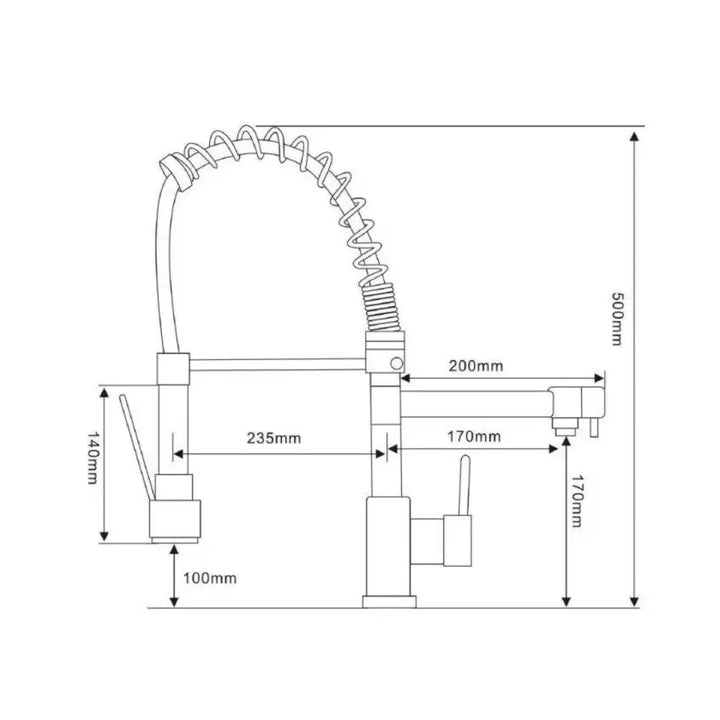 Ellsi Biella Kitchen Mixer Tap with Swivel Spout & Directional Spray