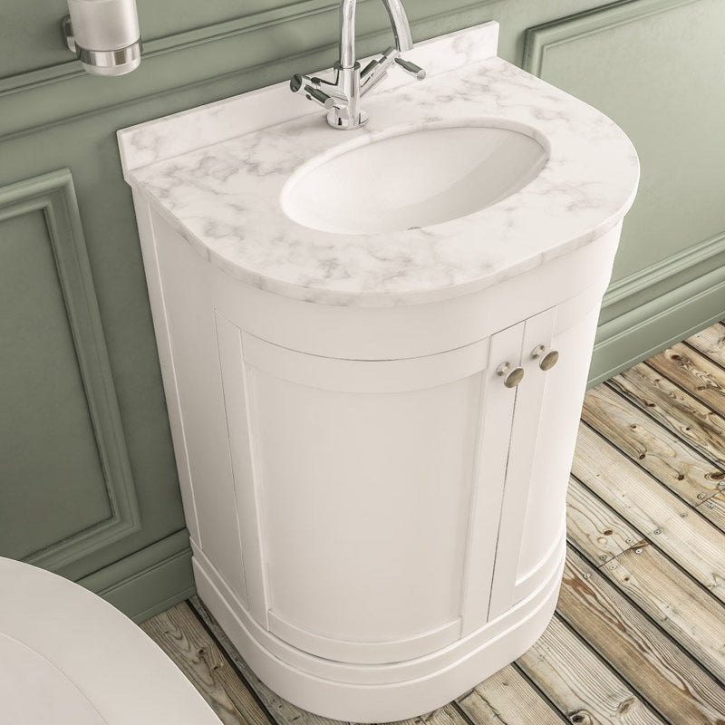 Eastbrook Hardwick Traditional 60cm White Quartz Inset Basin - ’BASIN ONLY’
