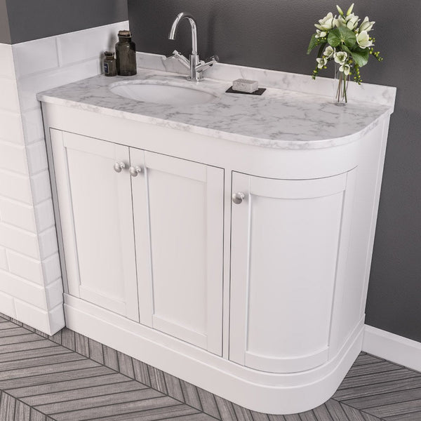 Eastbrook Hardwick Quartz Corner 90cm x 44cm LH White Inset Basin - ’BASIN ONLY’