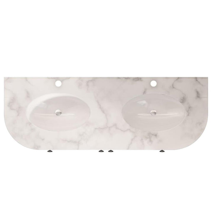 Eastbrook Hardwick Traditional Double Bowl 4 - Door Design Vanity Unit Matt Cobalt Blue