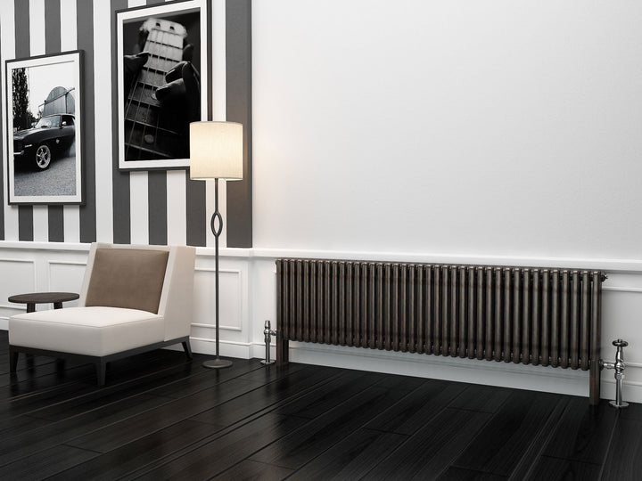 TradeRad Premium Raw Metal Lacquer Horizontal Column Radiator