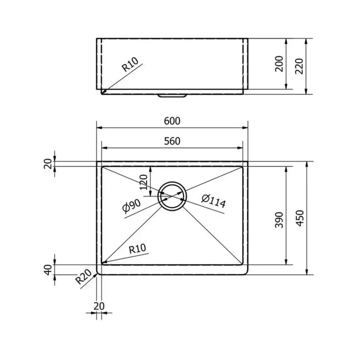 Ellsi Excel Single Bowl Belfast Style Sink & Waste