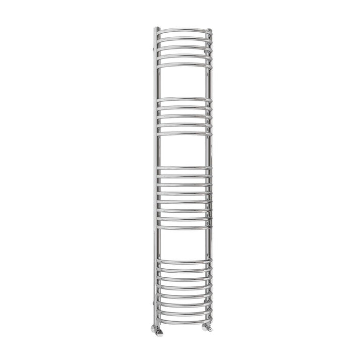 Eastbrook Mezzo Tondo Steel Chrome Designer Heated Towel Rail 1600mm H x 320mm W - Central Heating