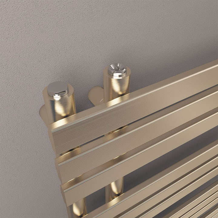 Eastbrook Leonardo Brushed Brass Reversible Design Heated Towel Rails