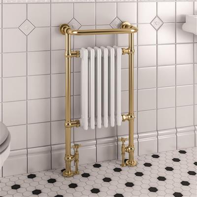 Eastbrook Isbourne 940 x 507 Brushed Brass / Gloss White