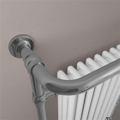 Eastbrook Isbourne Chrome Traditional Heated Towel Rail 940mm H x 600mm W - Central Heating
