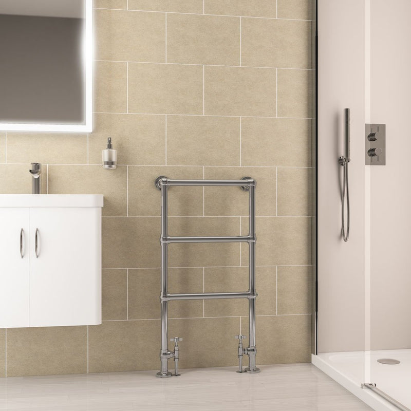 Eastbrook Windrush Steel Chrome Traditional Heated Towel Rails