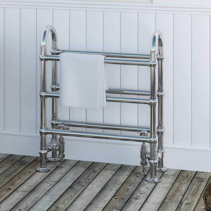 Eastbrook Painswick Chrome Traditional Heated Towel Rail 778mm H x 686mm W - Central Heating