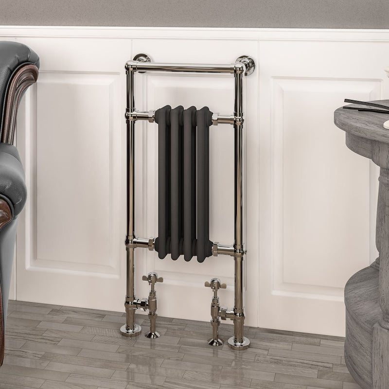 Eastbrook Avon Chrome / Matt Anthracite Traditional Heated Towel Rails