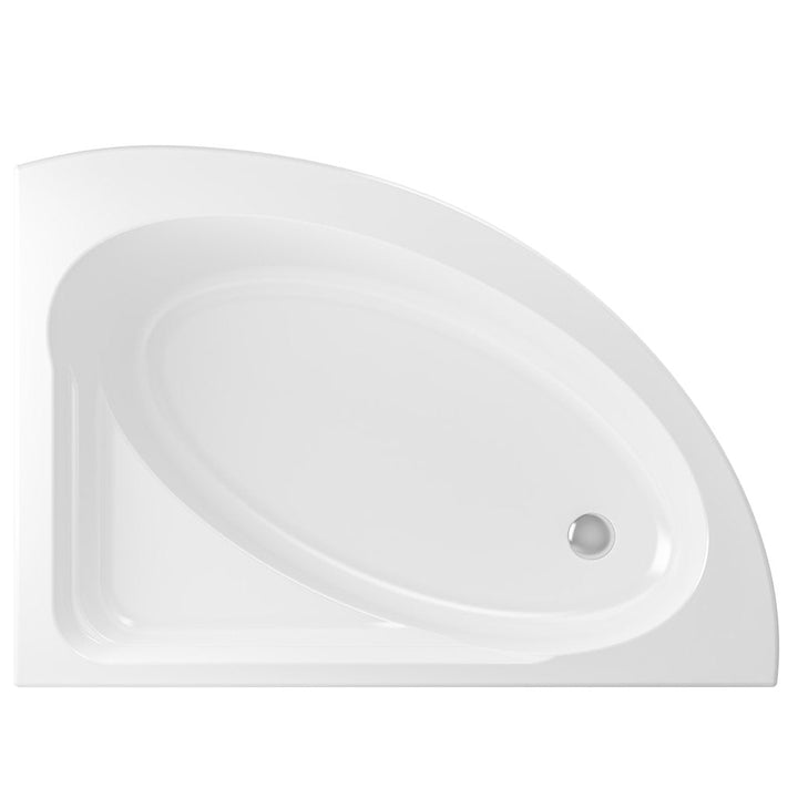 Eastbrook Lundy Left Hand Off Set Corner Beauforte Bath 1500mm x 1040mm - White