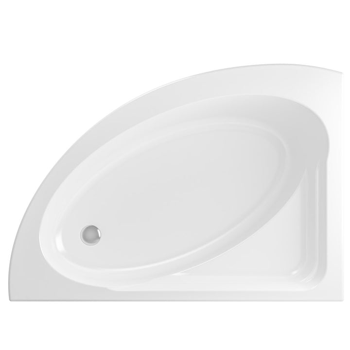 Eastbrook Lundy Right Hand Off Set Corner Beauforte Bath 1500mm x 1040mm - White