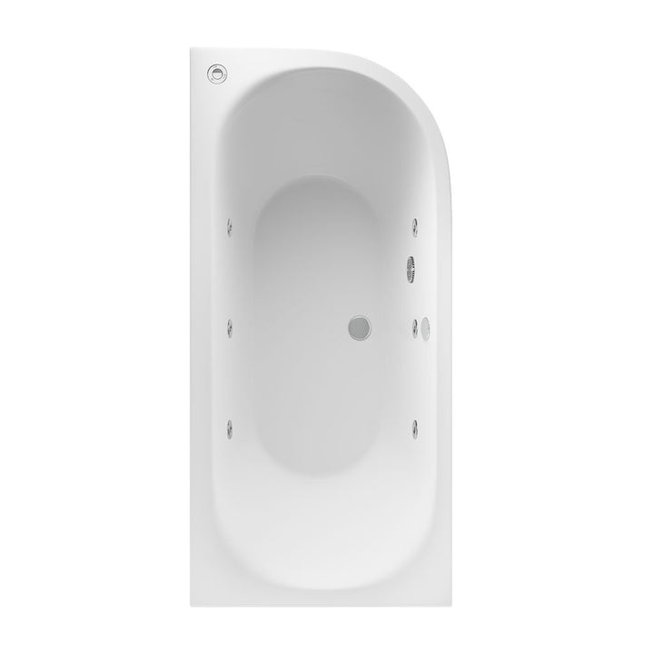 Eastbrook Beauforte Biscay 1700mm x 800mm x 440mm 6 Jet Whirlpool Bath White