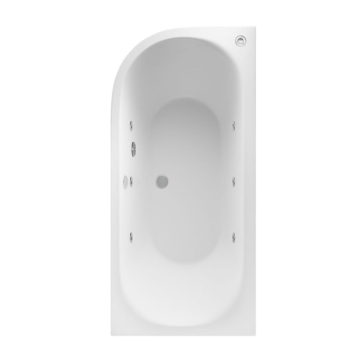 Eastbrook Beauforte Biscay 1700mm x 800mm x 440mm 6 Jet Whirlpool Bath White