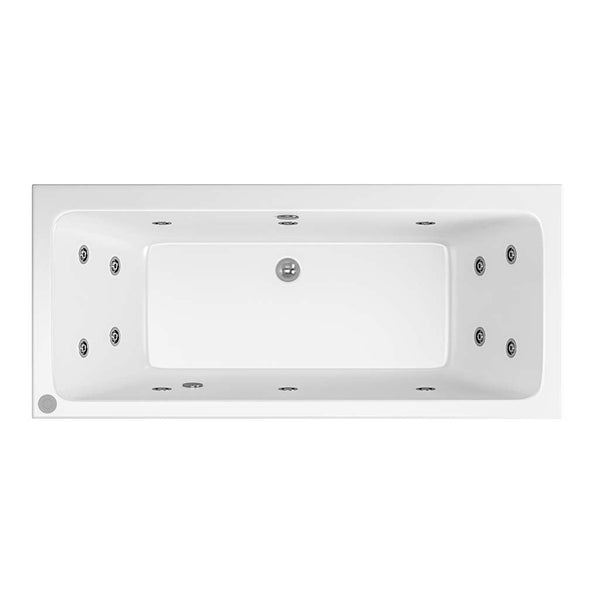 Eastbrook Beauforte Portland 1700mm x 750mm x 440mm 14 Jet Whirlpool Bath White