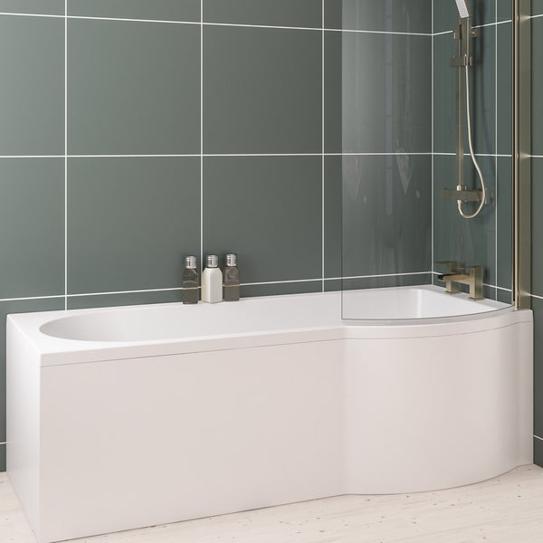 Eastbrook Portland P-Shape Front Bath Panel 1600mm x 560mm - White